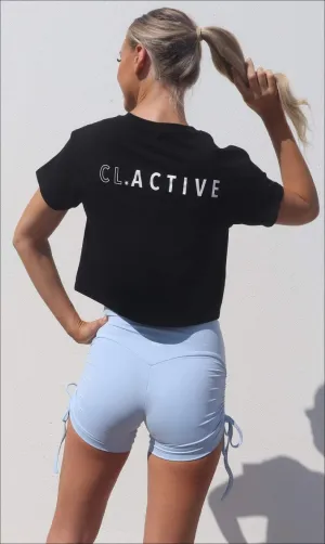 CL Active Crop Tee - Black