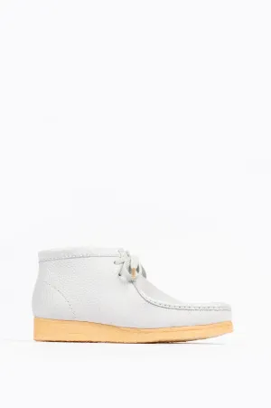 CLARKS X SPORTY & RICH WALLABEE BOOT EGG BLUE LEATHER