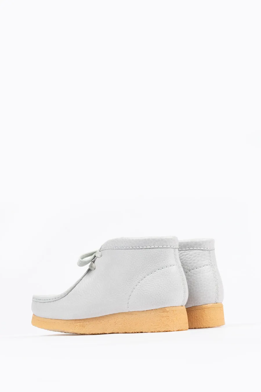 CLARKS X SPORTY & RICH WALLABEE BOOT EGG BLUE LEATHER