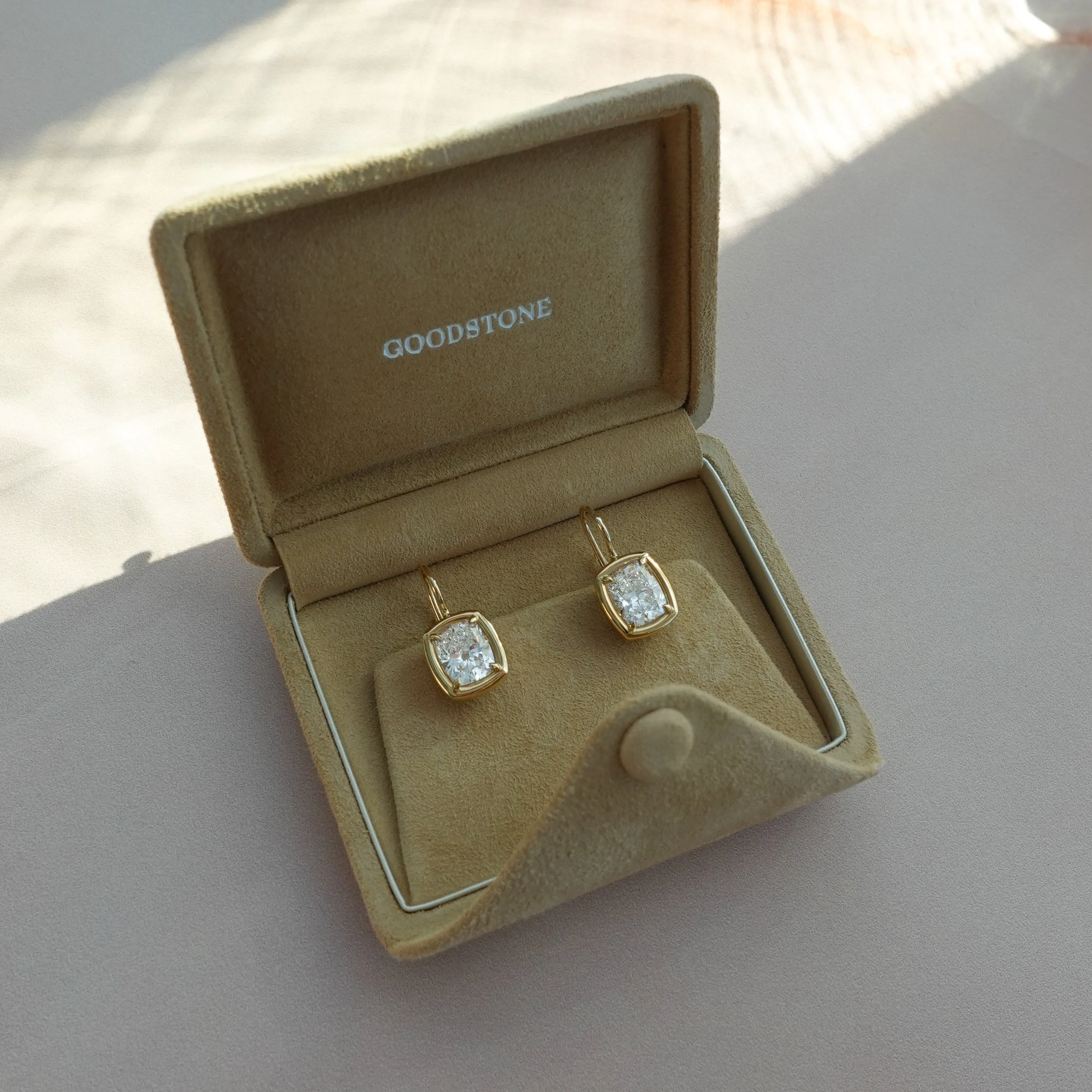 Club Dangle Earring with Elongated Cushion Cuts