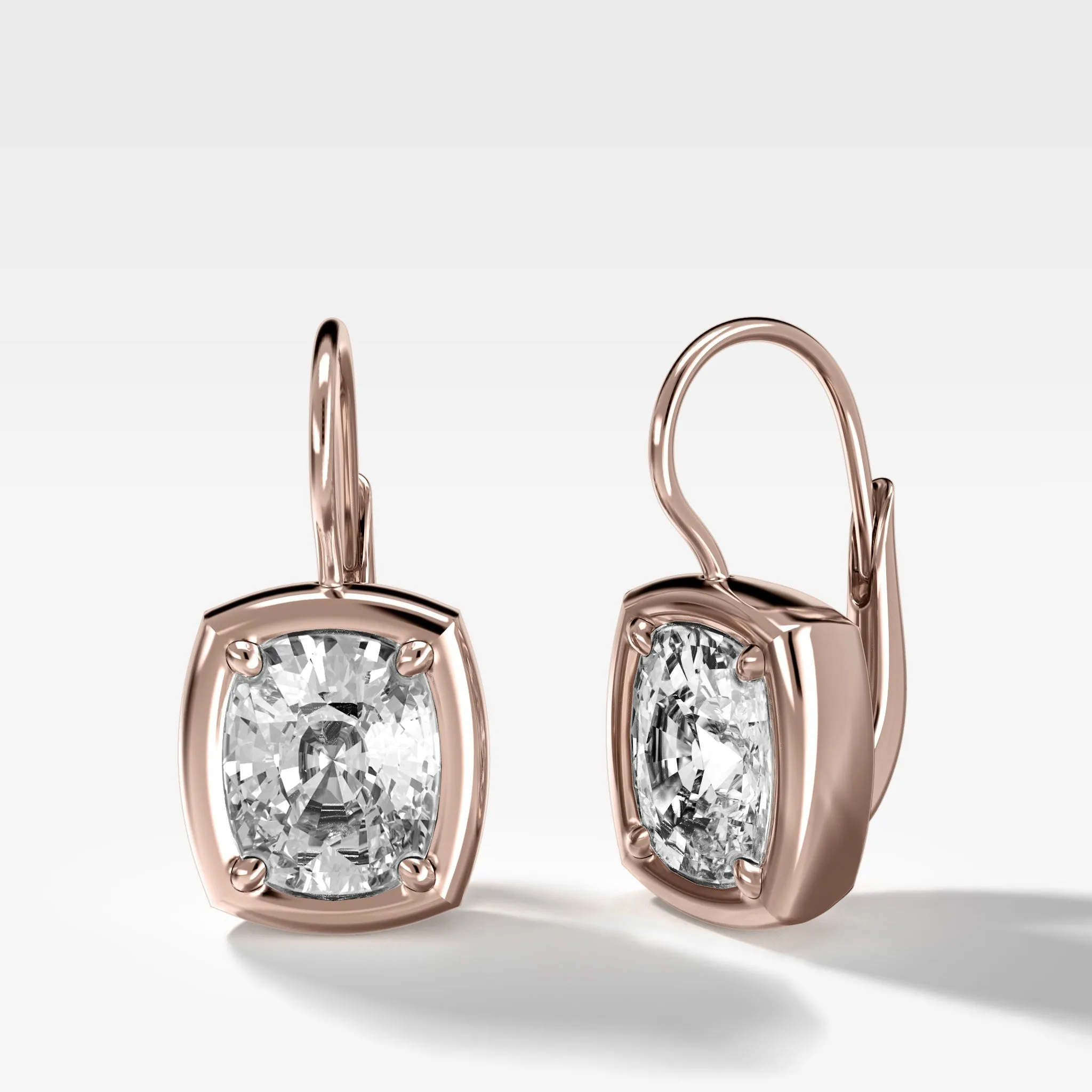 Club Dangle Earring with Elongated Cushion Cuts