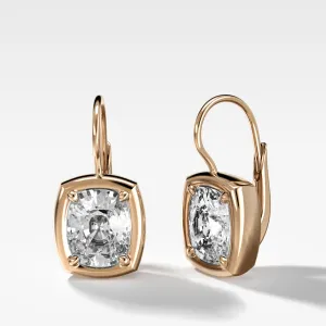 Club Dangle Earring with Elongated Cushion Cuts