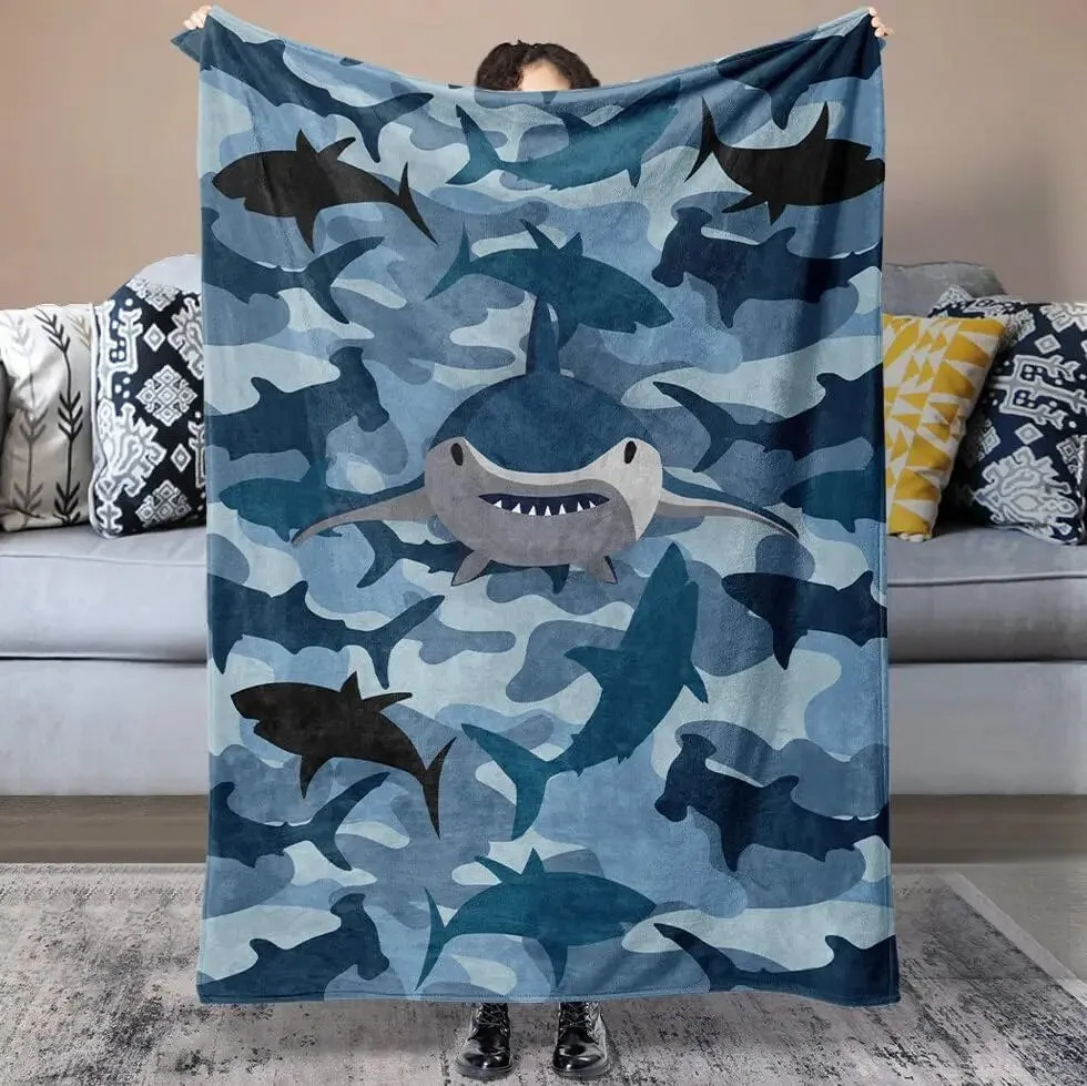 Comfy Sofa Blanket: Sharks