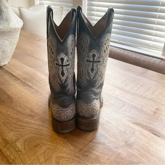 Corral Boots Kids Girls Boots Mid Calf - Black: Size 2