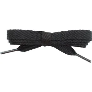 Cotton Flat 3/8" - Black (2 Pair Pack) Shoelaces