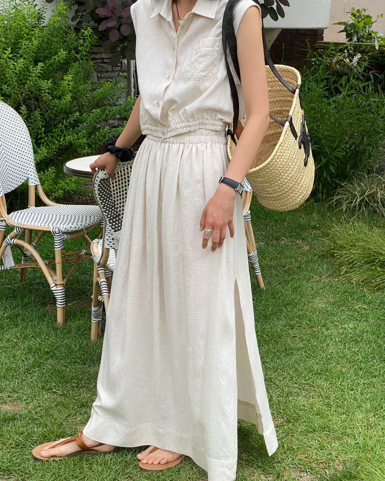 CRUZ LINEN SET BEIGE