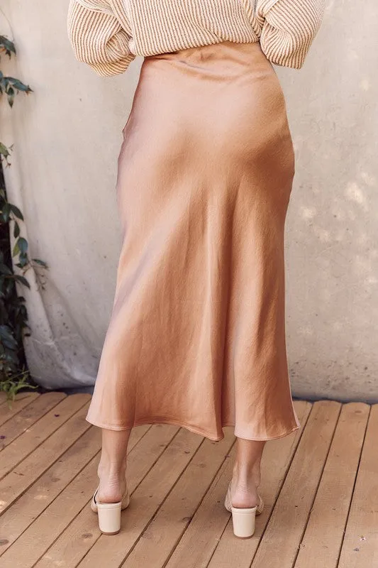 Date Night Maxi Skirt - Copper