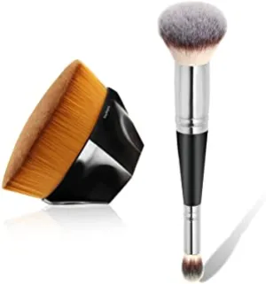 Daubigny Makeup Brushes Dual-ended Foundation Brush Concealer Brush Perfect for Any Look Premium Luxe Hair Rounded Taperd Flawless Brush Ideal for Liquid, Cream, Powder,Blending, Buffing,Concealer