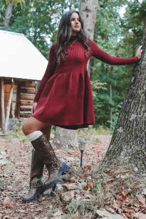 DEAL Very Cutesy Very Cabin Long Sleeve Sweater Dress