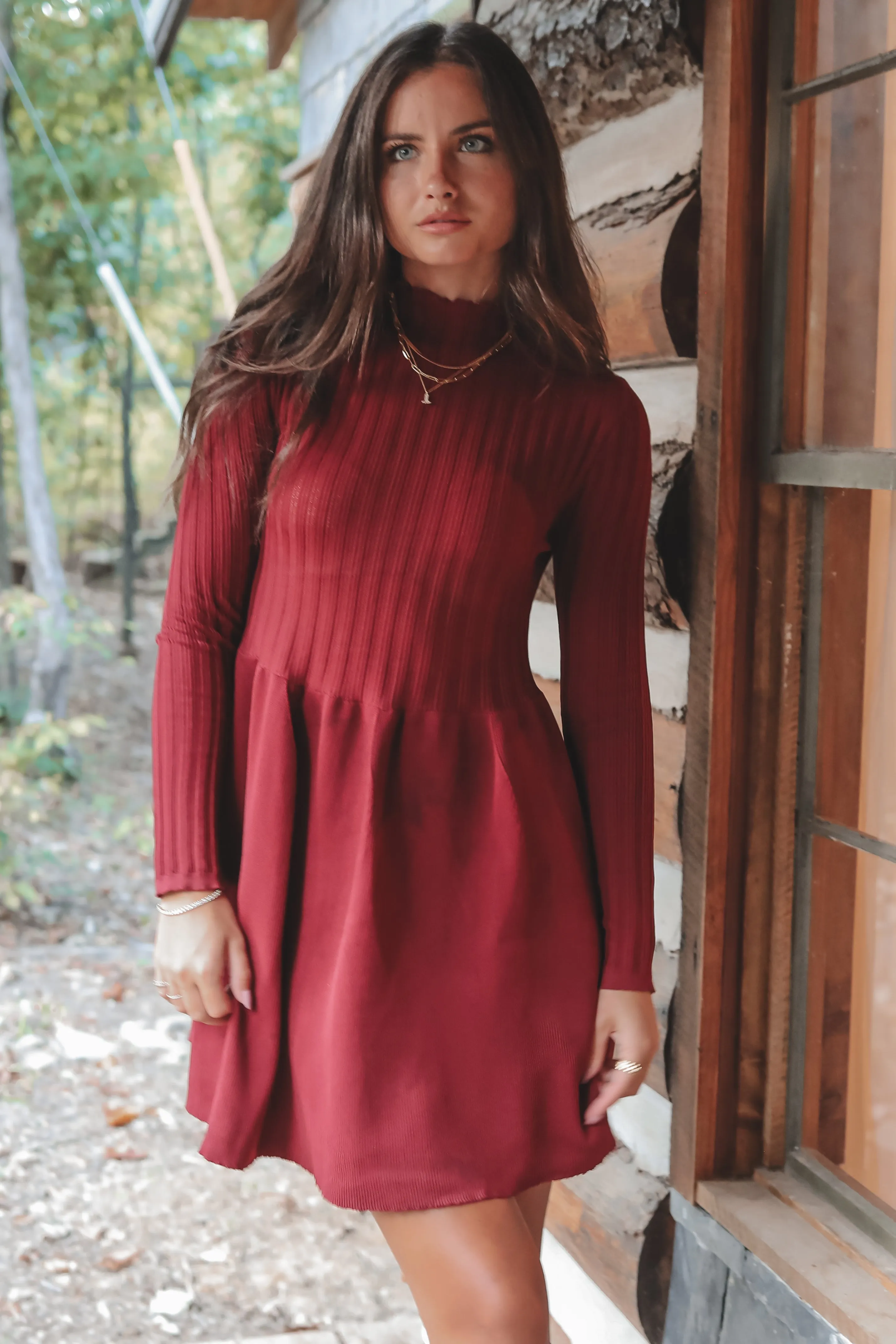 DEAL Very Cutesy Very Cabin Long Sleeve Sweater Dress