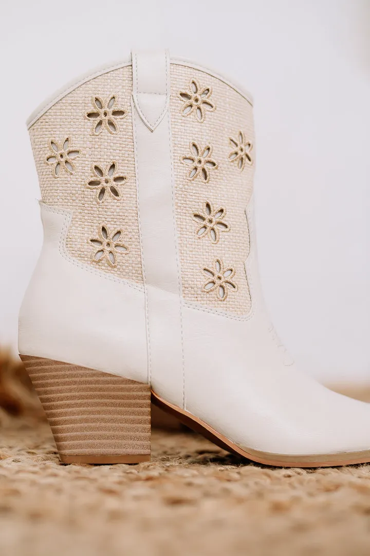 Della Floral Cutout Boots