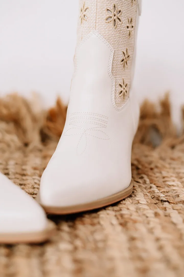Della Floral Cutout Boots
