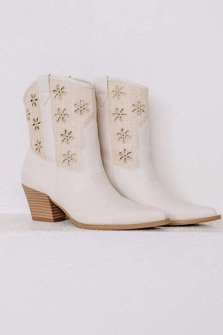 Della Floral Cutout Boots