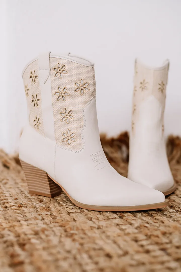 Della Floral Cutout Boots