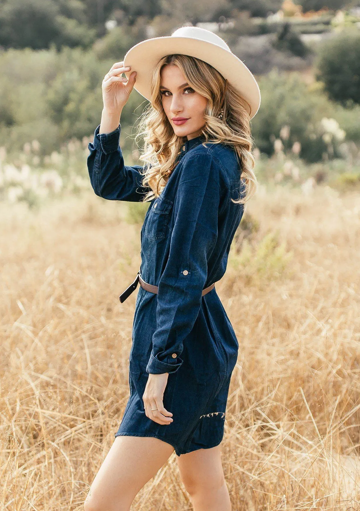 Desert Dreaming Denim Shirt Dress