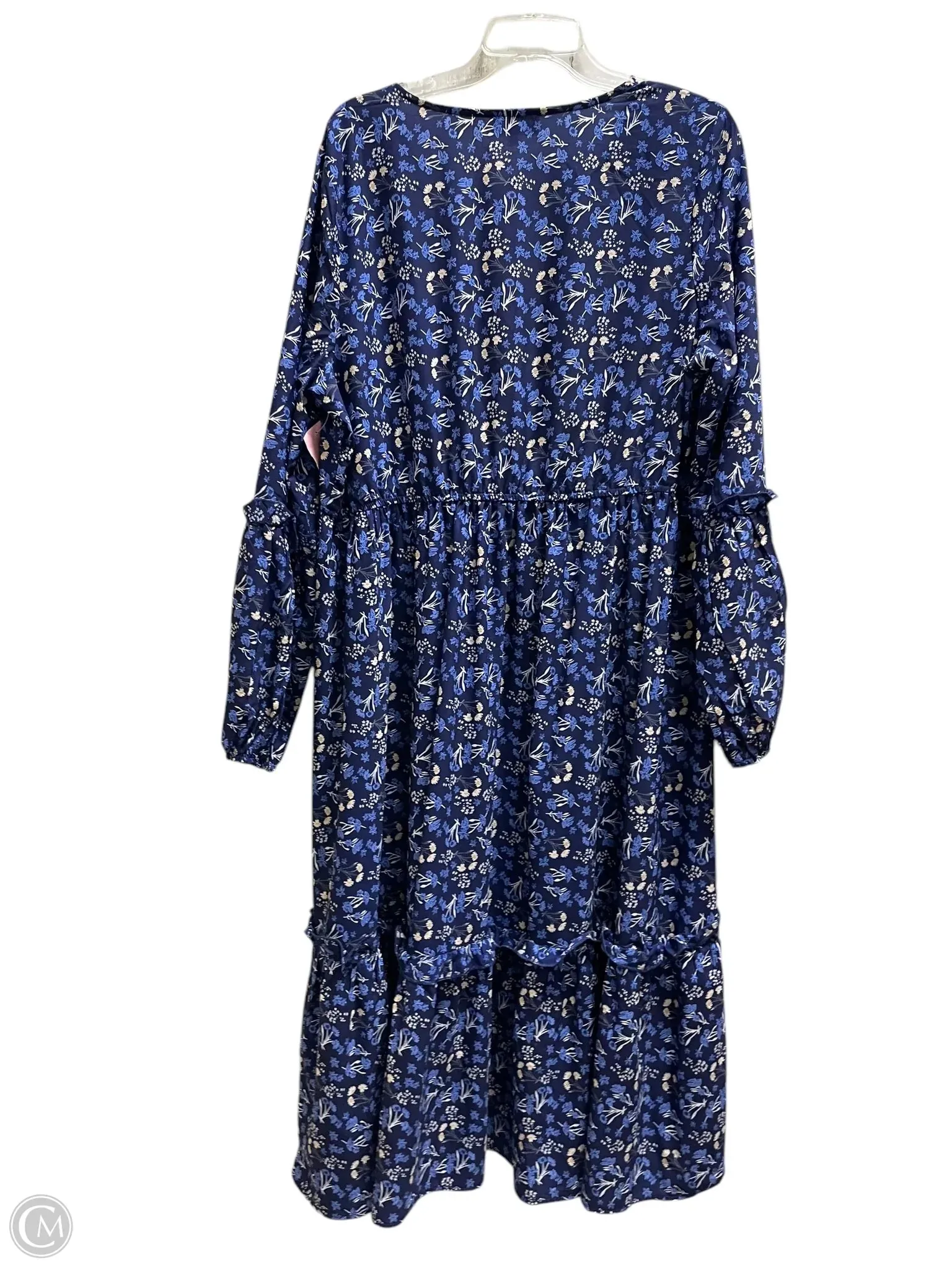 Dress Casual Maxi By Clothes Mentor In Blue, Size: 1x