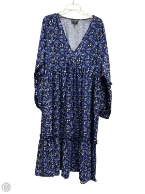 Dress Casual Maxi By Clothes Mentor In Blue, Size: 1x