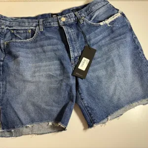 Edwin Blue Jean Shorts Raw Hem button fly 34 Cai 7in Maui 1325