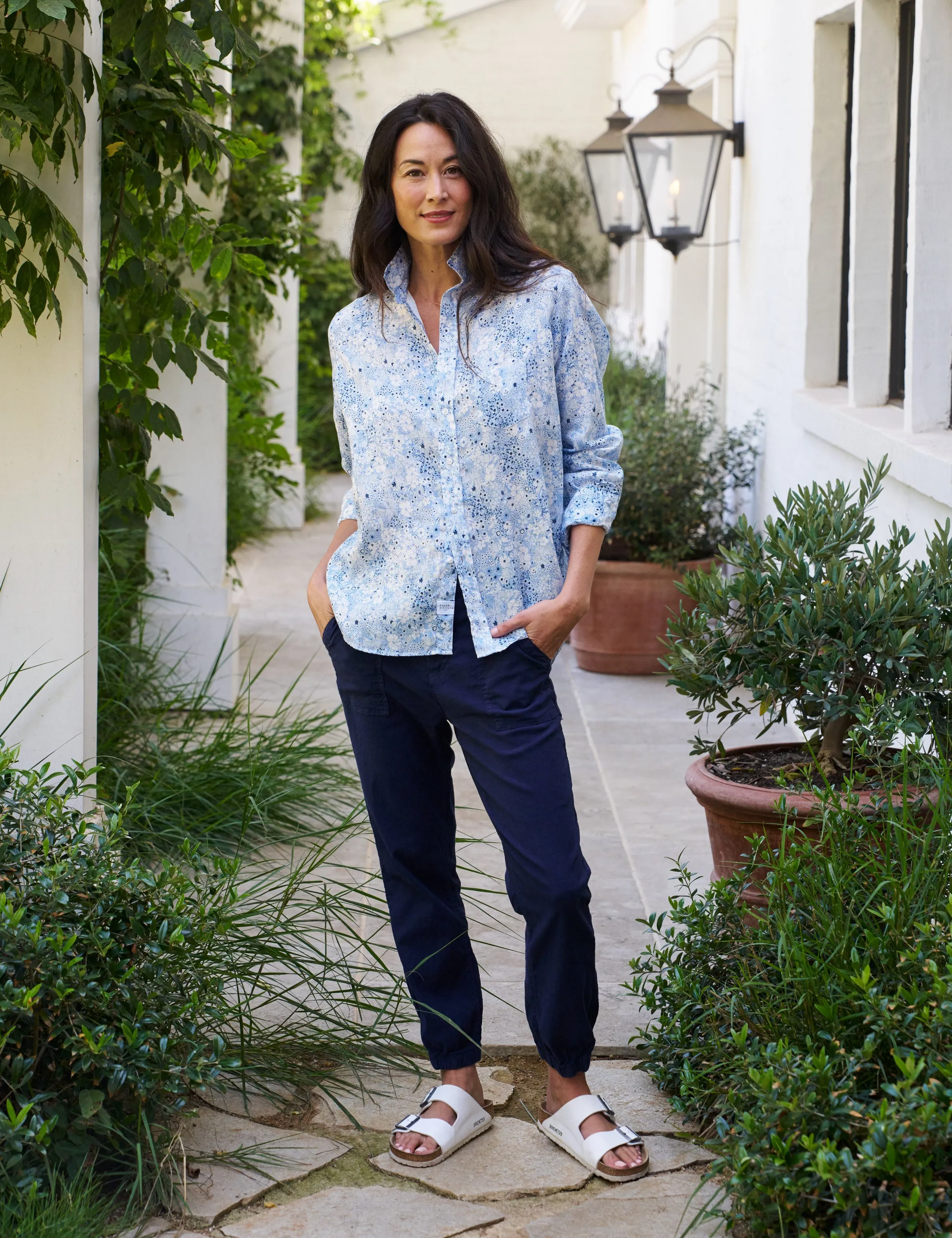 EILEEN Blue Floral, Italian Classic Linen