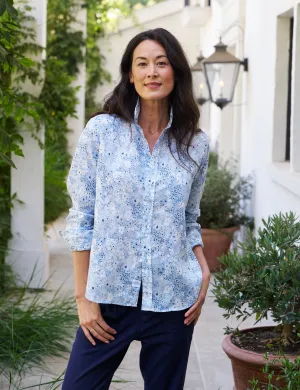 EILEEN Blue Floral, Italian Classic Linen