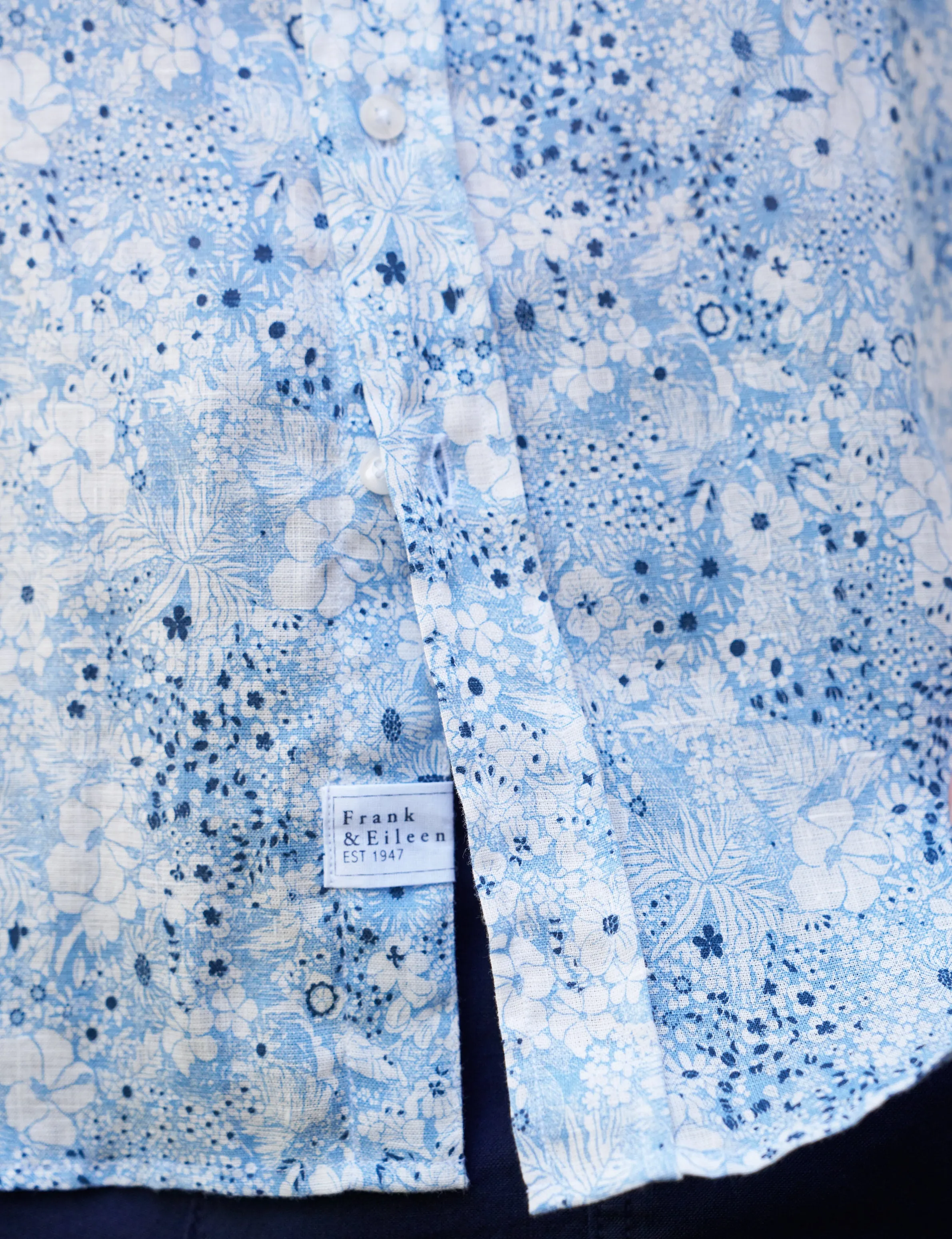 EILEEN Blue Floral, Italian Classic Linen