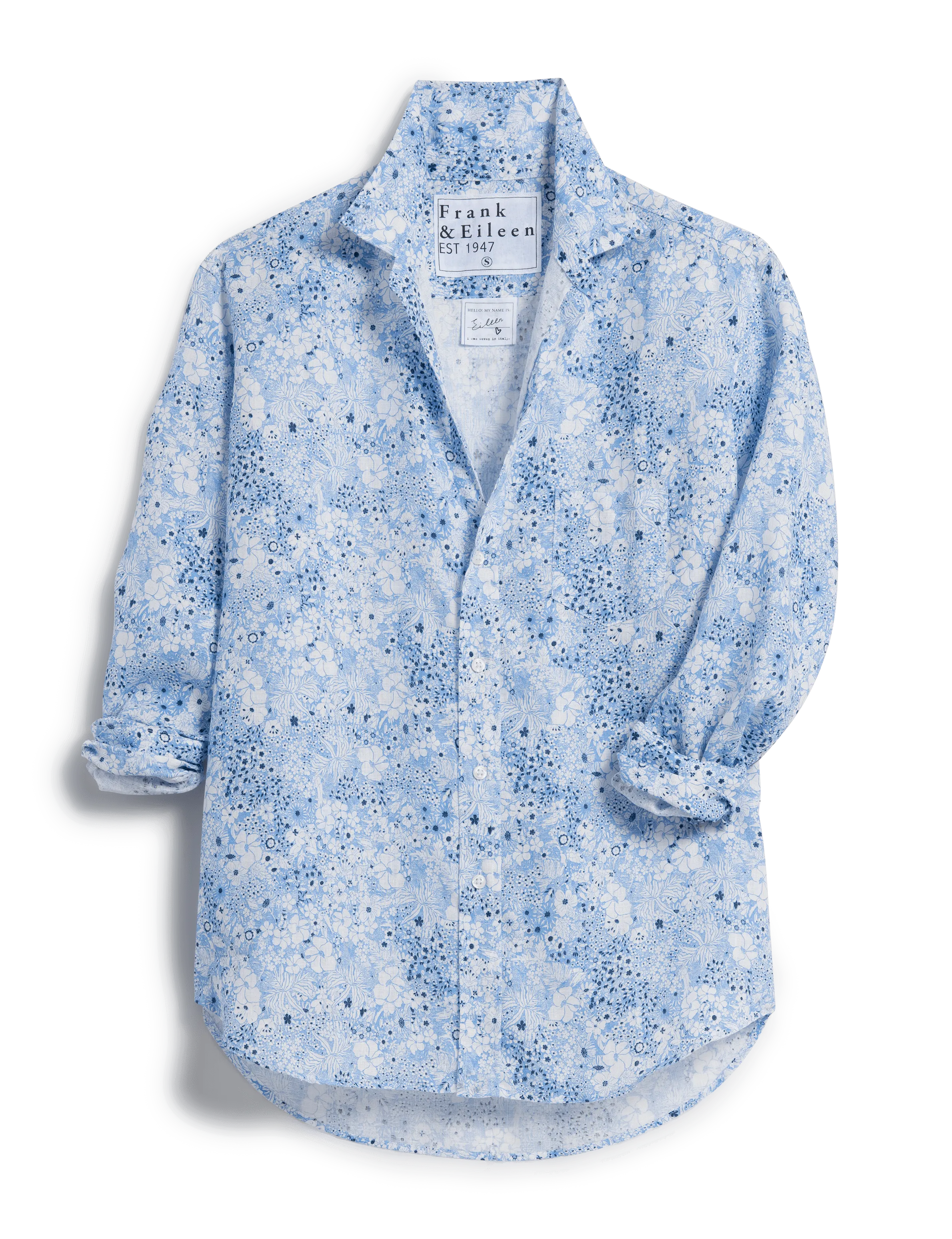 EILEEN Blue Floral, Italian Classic Linen
