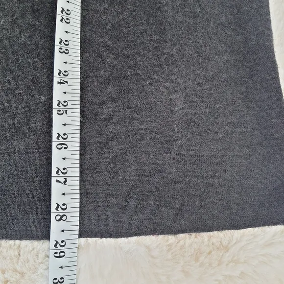 Eileen Fiaher 100% Wool Midi Skirt Womens SP Black Gray