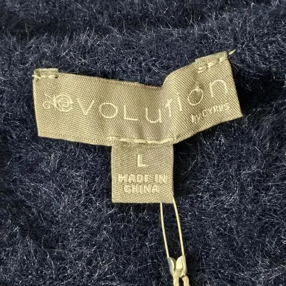 Evolution by Cyrus Nightwind Blue Sweater Size L | Soft &amp; Cozy Knit