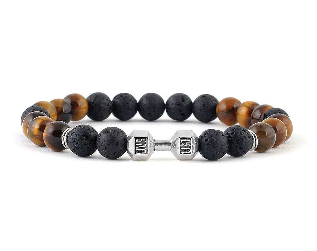 Fitness black matte bracelet athletic power
