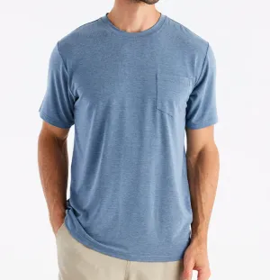 Free Fly Bamboo Flex Pocket Tee - Heather Deepwater