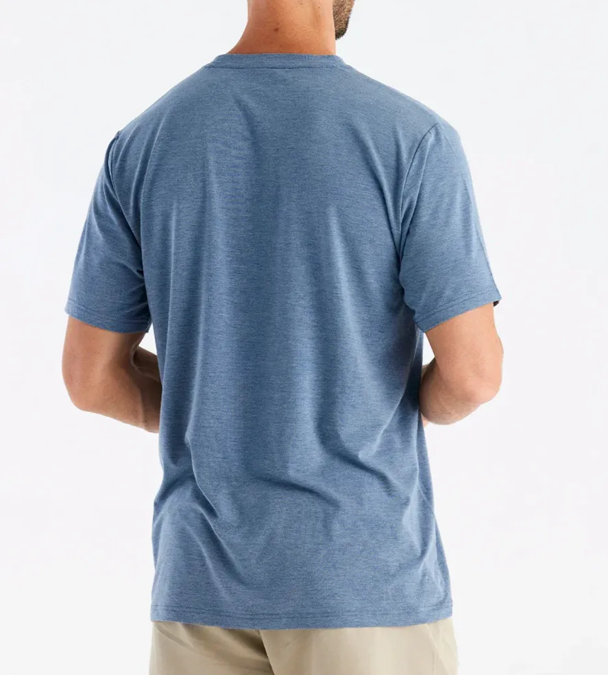 Free Fly Bamboo Flex Pocket Tee - Heather Deepwater