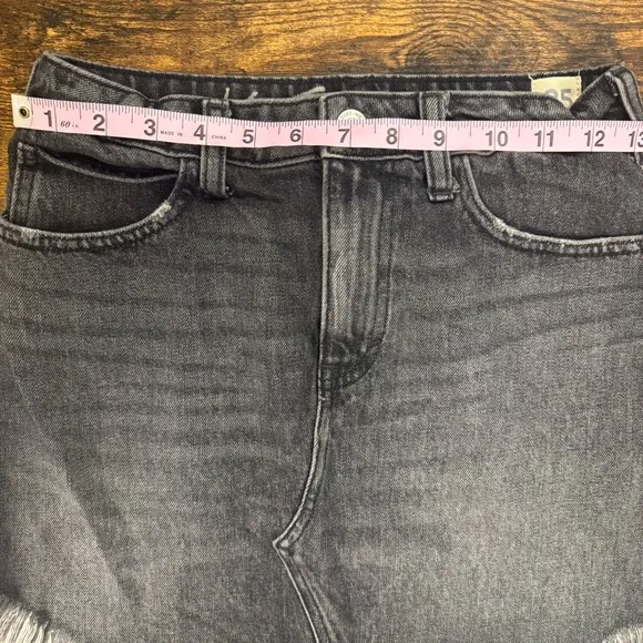 Free People Bailey Maverick Denim Raw hem Mini Skirt-Size 25 NWOT