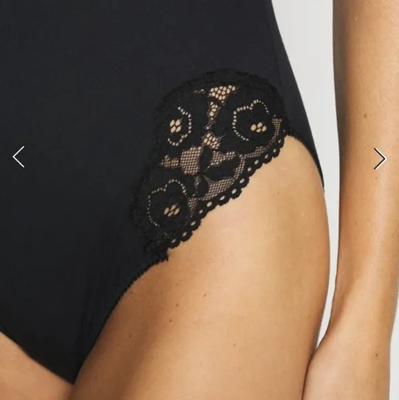 Free People Lace Inset Bodysuit