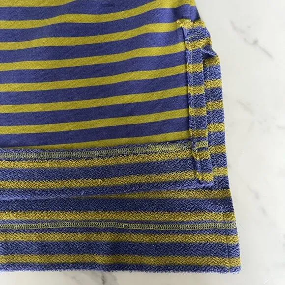 Free people Main Squeeze Sweatshirt oversized stripe purple green boho top Sz M