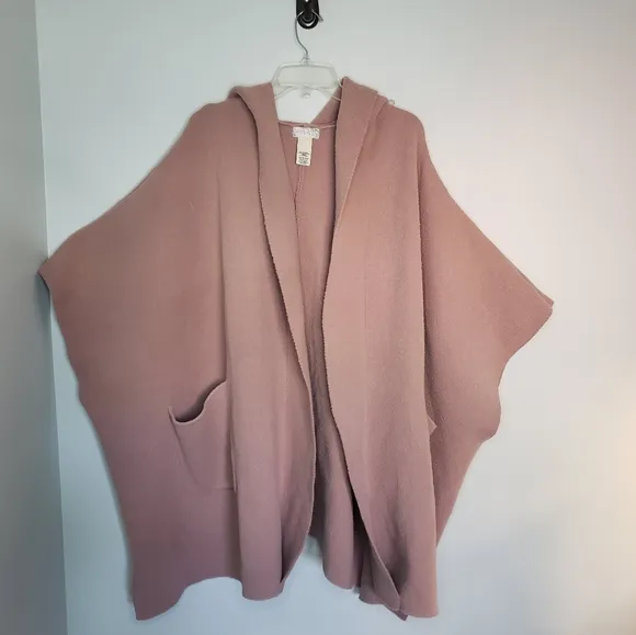 FREE PEOPLE Rose ALL I NEED Open-Front  Sweater Kimono Shawl Collar Pock…