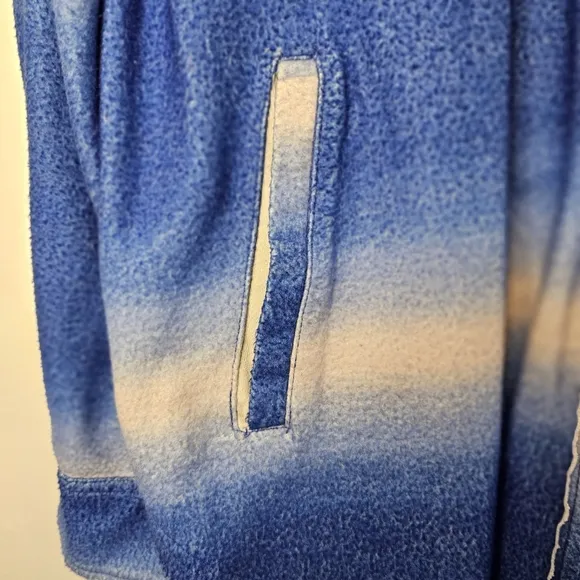 Free People Ruby Blue Ombre Button-Up Jacket Shacket Size Large