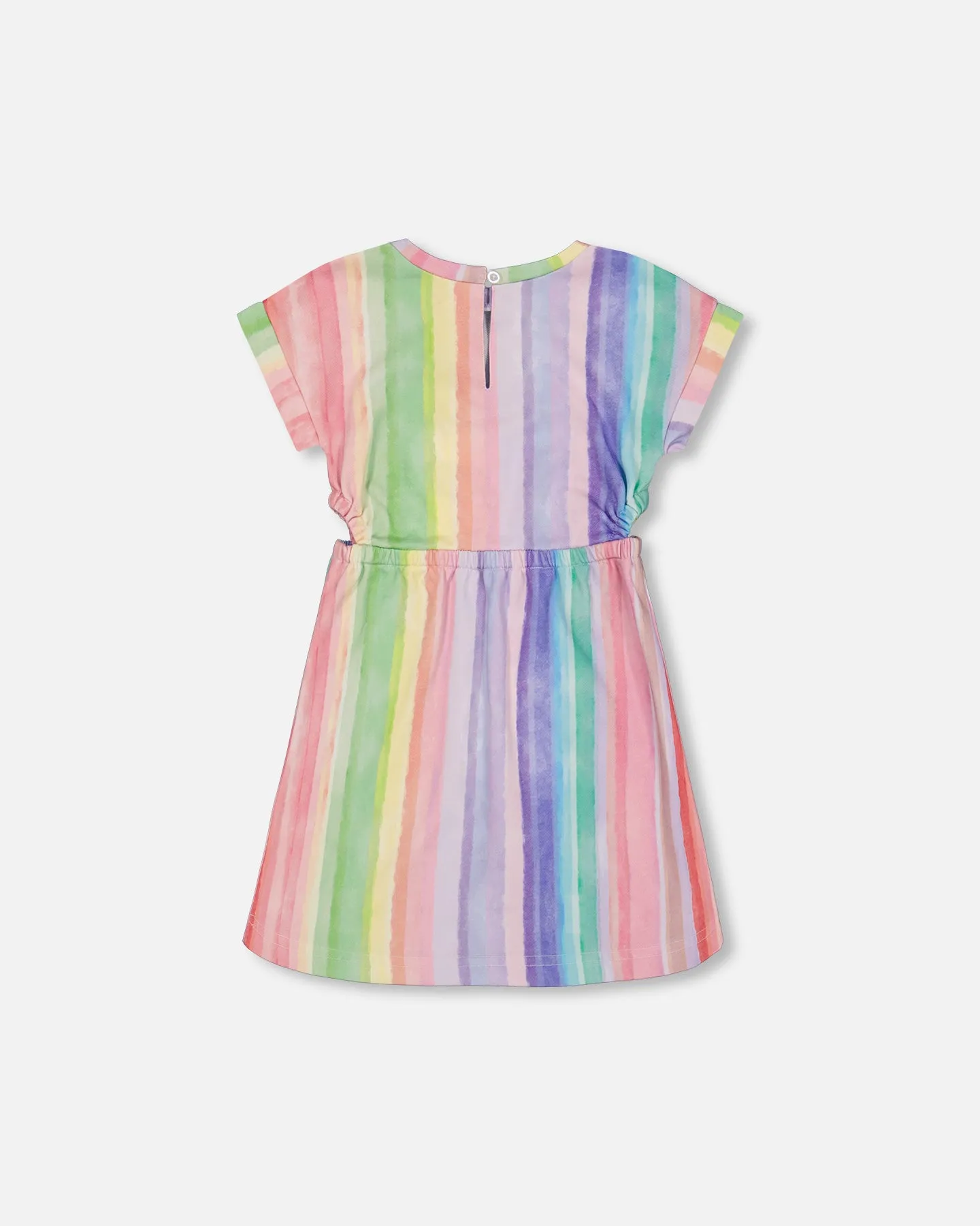 French Terry Dress Rainbow Stripe