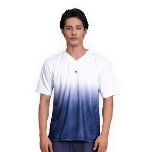 Fusion V-Neck - Blue/White