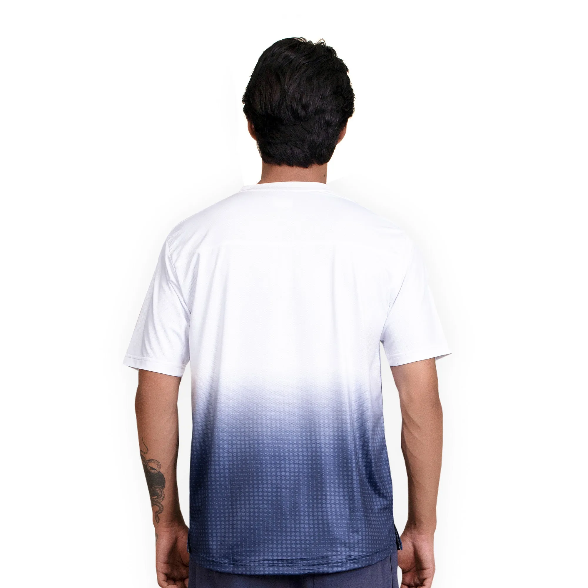 Fusion V-Neck - Blue/White