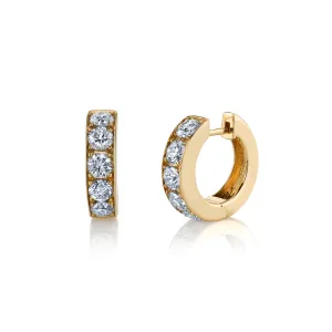 Gold & Diamond Extra Large Huggie Hoops