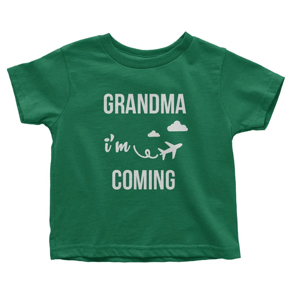 Grandma I'm Coming - Boy or Girl Airplane Traveling T-Shirt