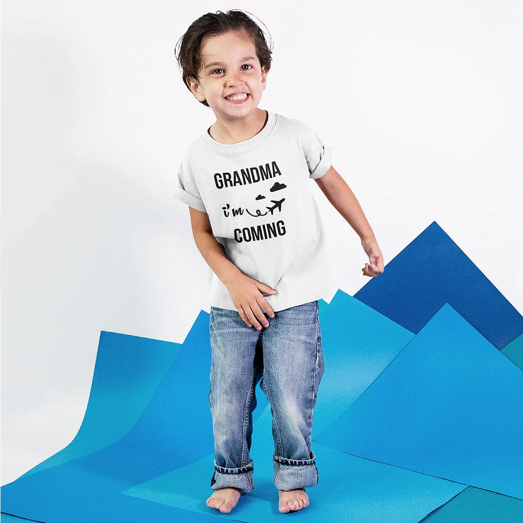 Grandma I'm Coming - Boy or Girl Airplane Traveling T-Shirt