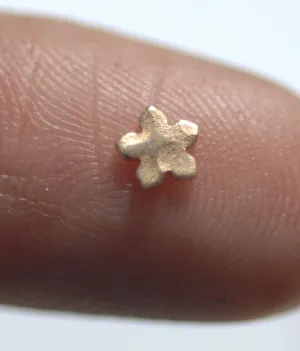 Hammered 5 Petal Pointed Flower Most Tiny Metal Mini Blanks 4.2mm