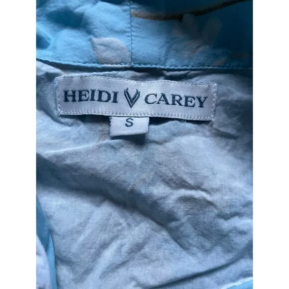 Heidi Carey Blue Gardenia Scalloped Nightshirt Womens/Teen Size Small Bird AOP
