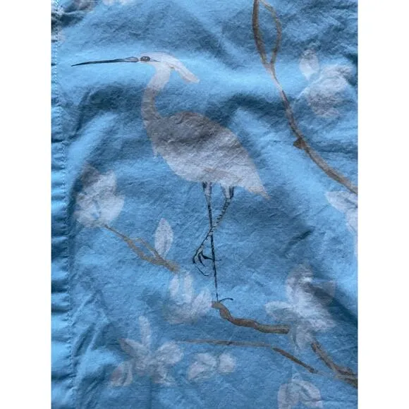 Heidi Carey Blue Gardenia Scalloped Nightshirt Womens/Teen Size Small Bird AOP