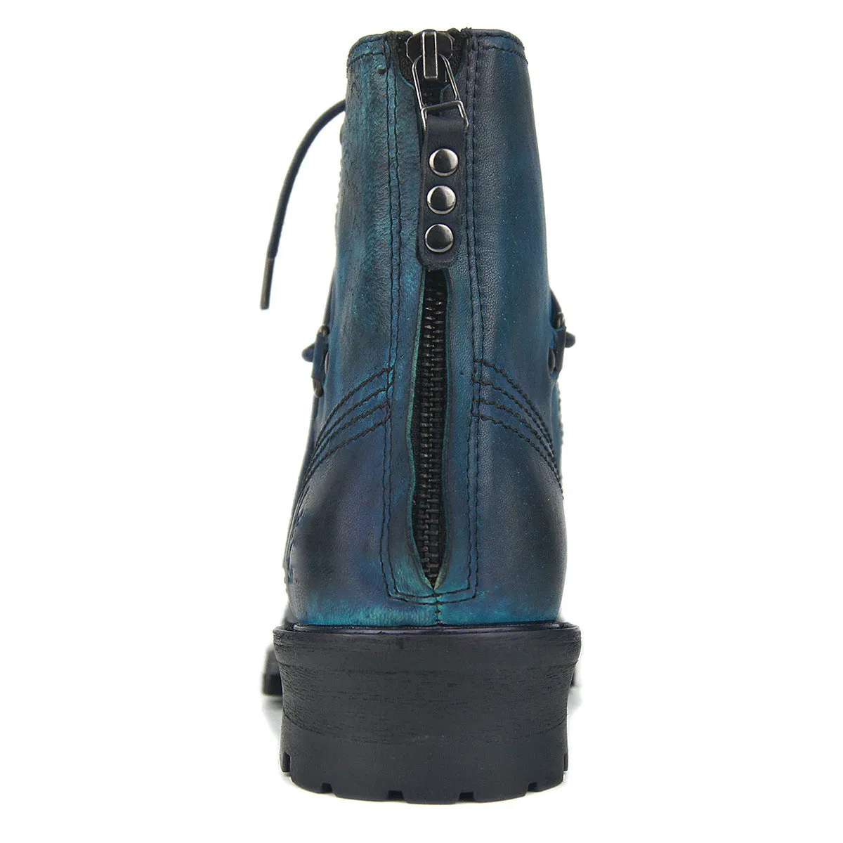 High End genuine leather handmade punk rock Boots men wedge ankle British cowboy Retro botas Wipe the old shoes