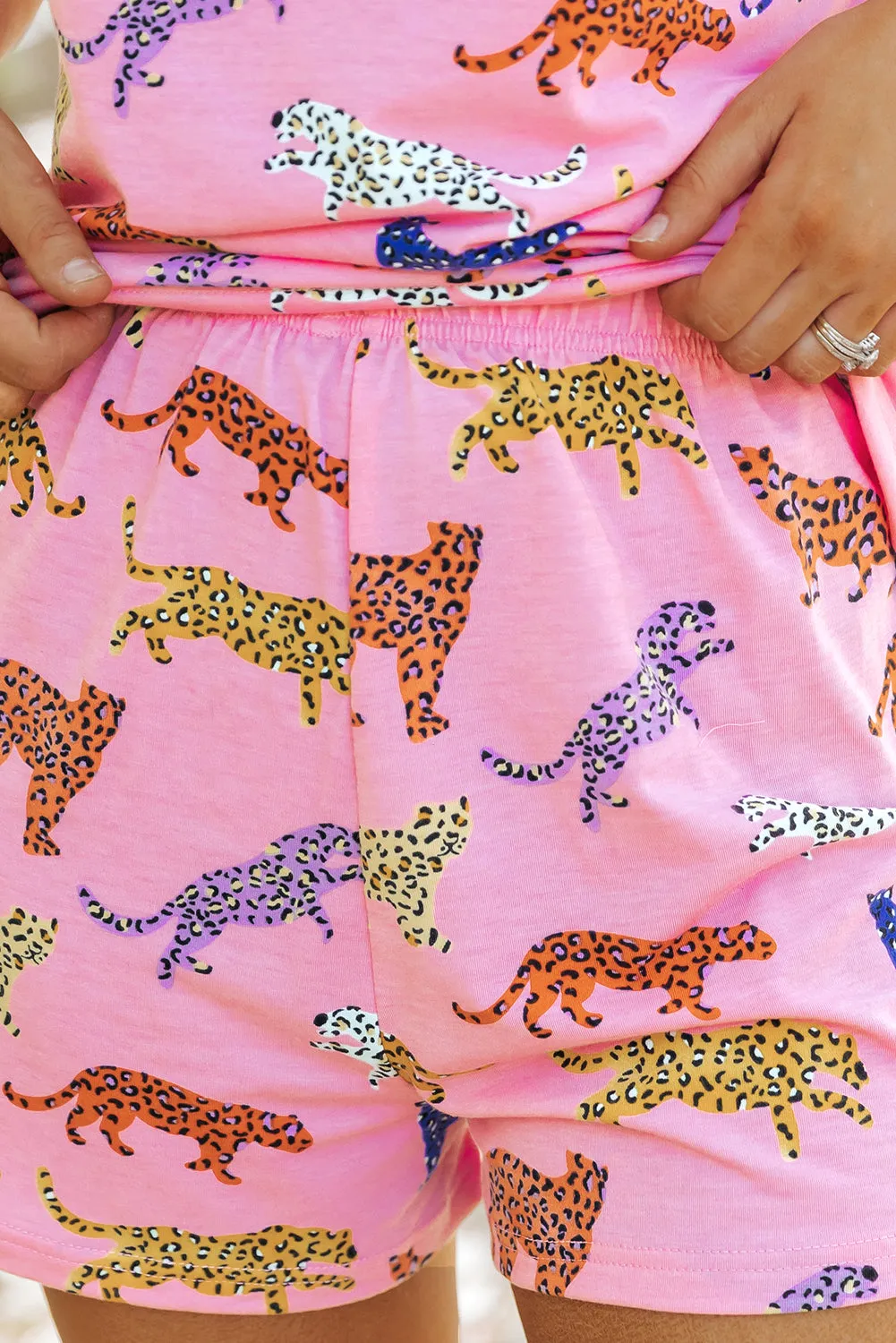 High Waist Two Piece Shorts Set