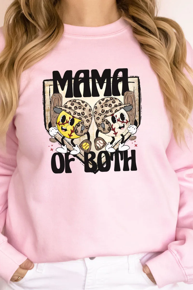 Home Plate Mama Of Both Heavy-weight Crew Sweatshirt