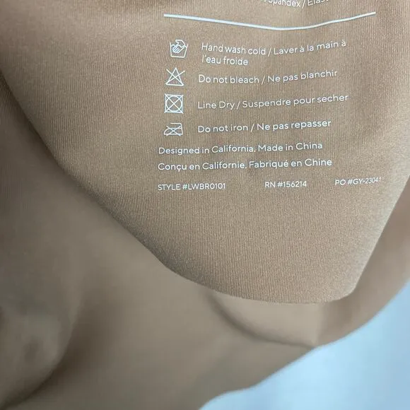 Honeylove Sand Beige V Neck Bra Sz.L