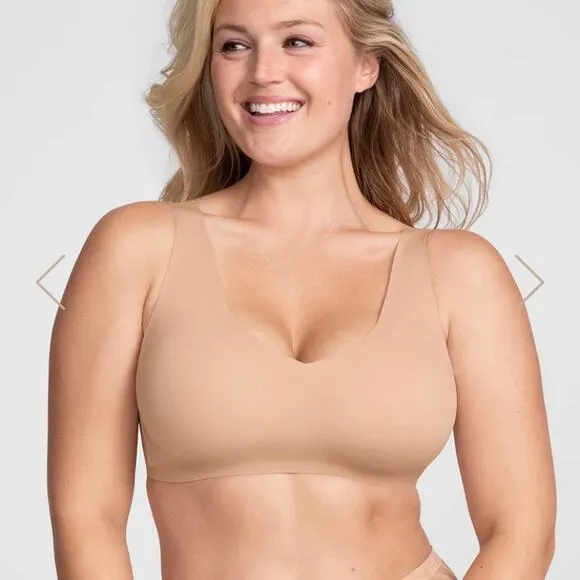 Honeylove Sand Beige V Neck Bra Sz.L